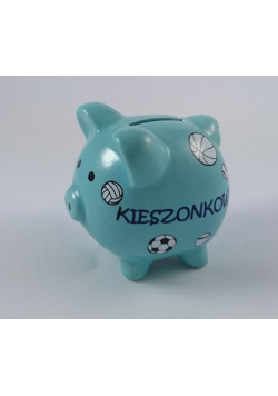 Skarbonka świnka z grafiką piłek Kieszonkowe