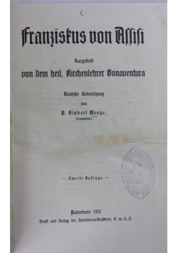 Franziskus von Afifi, 1921 r.