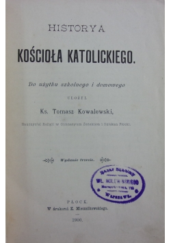 Historya Kościoła Katolickiego , 1900 r.