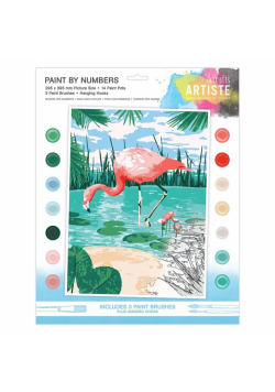 Malowania po numerach - Tropical flamingo