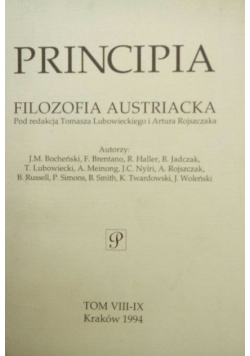 Principia Filozofia Austriacka Tom VII - IX