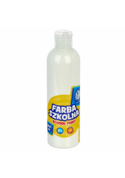 Farba szkolna naturalna tempera Astra 250 ml biała