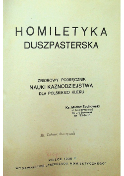 Homiletyka duszpasterstwa 1935 r.