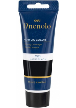 Farba akrylowa Finenolo czarna 75ml.