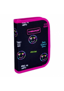 Piórnik poj 2 klap bez wyp Head Smile Sparkle Shin