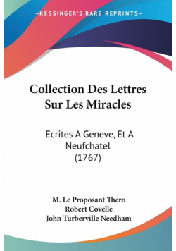 Collection Des Lettres Sur Les Miracles