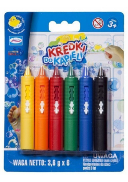 Aqua Studio kredki do kąpieli 6 kolorów