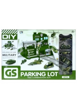 Parking i metalowe akcesoria wojsko