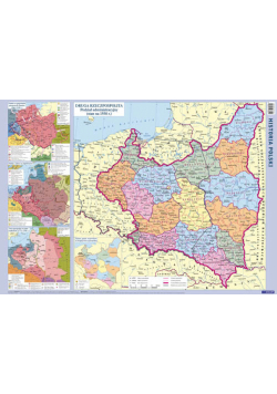 Polska mapa historyczna ścienna
