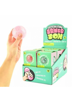 Gniotek sensoryczny pastelowy z kryształkami 8cm
