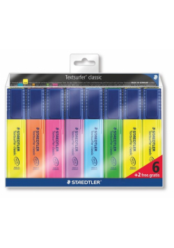 Zakreślacz Texsurfer classic 8 sztuk