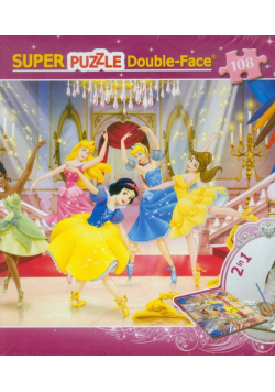 Puzzle dwustronne + mazaki 108 Princess