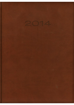 Kalendarz 2014 A4 31T Brązowy menadżerski tygodniowy