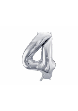Balon foliowy 4 srebrny 72cm