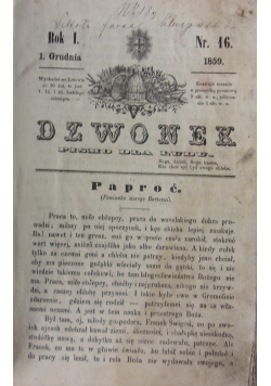 Dzwonek . Pismo dla ludu Tom X , 1864 r.