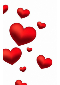 Valentine's  red Hearts  Creative blank Journal