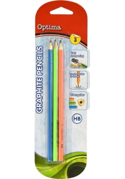 Ołówek grafitowy 3 sztuki OPTIMA
