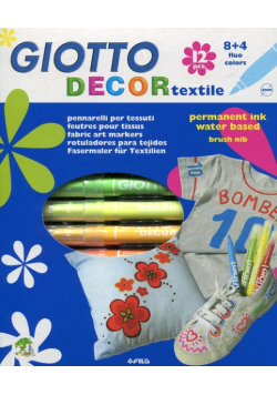 Giotto Flamastry Cedor textile 8+4
