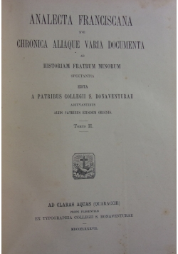 Chronica XXIV generalium ordinis minorum, 1897 r.