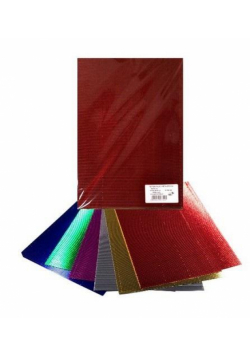 Tektura falista kolorowa metaliczna 25x35cm 6 ark