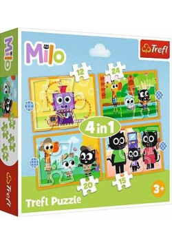Puzzle 4w1 Poznaj Milo i jego przyjaciół TREFL
