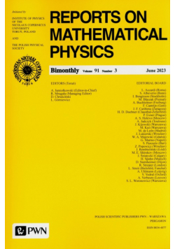 Reports on Mathematical Physics 91/3