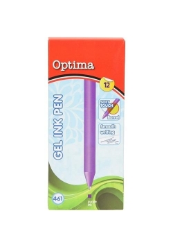 Długopis żelowy fiolet 0,7mm (12szt) OPTIMA