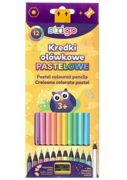 Kredki ołówkowe pastelowe Strigo 12 kolorów
