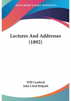 Lectures And Addresses (1892)