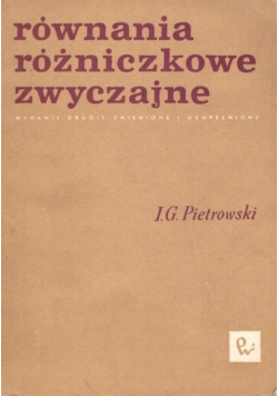 Równania różniczkowe  zwyczajne
