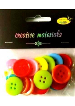 Guziki pastelowe kolorowe 23mm 19g ok.20szt