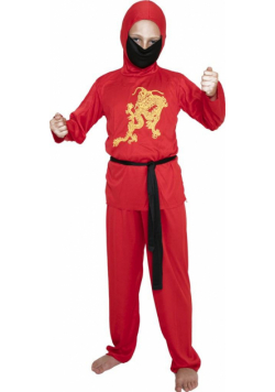 Strój dziecięcy - Czerwony ninja - rozmiar M