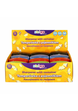 Temperówka na trzy grubości z pojemnikiem (12szt)