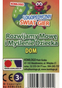 Karty Rozwijamy mowę i myślenie dziecka Dom