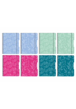 Brulion na spirali A4/80K kratka mix (4szt)