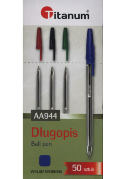 Długopis Titanum AA944 niebieski 50 sztuk