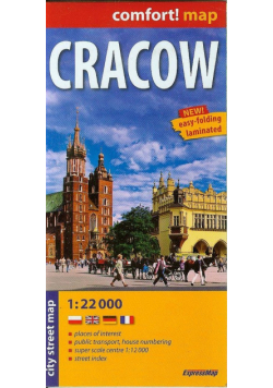 Cracow city street map