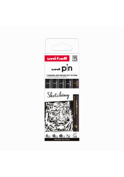 Cienkopis kreślarski PIN 200 Sketching czarny różne grubości 5szt.