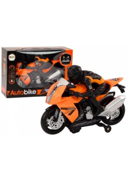 Motor z motocyklistą + światło i dźwięk