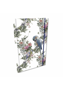 Notes A5 kratka z gumką Soft Touch Boho Papugi