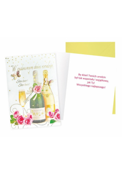 Karnet B6 Urodziny (damskie, szampan)