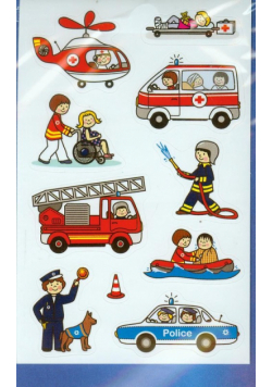 Naklejki papierowe Z Design Strażak policjant