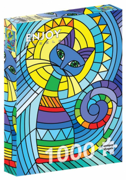 Puzzle 1000 Dekoracyjny kot