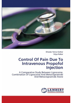 Control Of Pain Due To Intravenous Propofol Injection