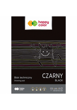 Paczka Blok techniczny czarny A4 170g Happy Color 20 sztuk