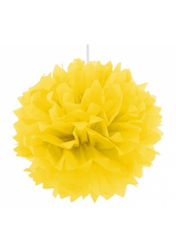 Pompon dekoracyjny żółty średnica 40 cm