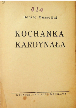 Kochanka kardynała 1930 r.