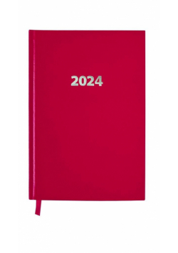 Kalendarz 2024 A4 Dzienny Elegance czerwony