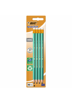 Ołówek HB z gumką Evolution Original 650 BIC Blister 8szt