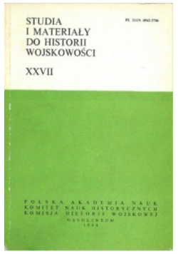 Studia I Materiały Do Historii Wojskowości XXXVII